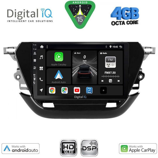 Digital IQ Car Audio System for Opel Corsa 2019-2023 Bluetooth USB Wi-Fi GPS Apple CarPlay Android Auto with 9 Inch Touch Screen DIGITAL IQ BXF 16487 CPAA