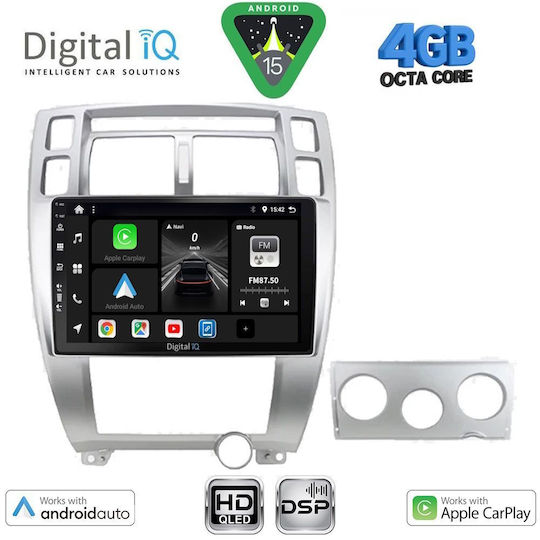 Digital IQ Ηχοσύστημα Αυτοκινήτου για Hyundai Tucson 2004-2010 (Bluetooth/USB/WiFi/GPS/Apple-Carplay/Android-Auto) με Οθόνη Αφής 10"