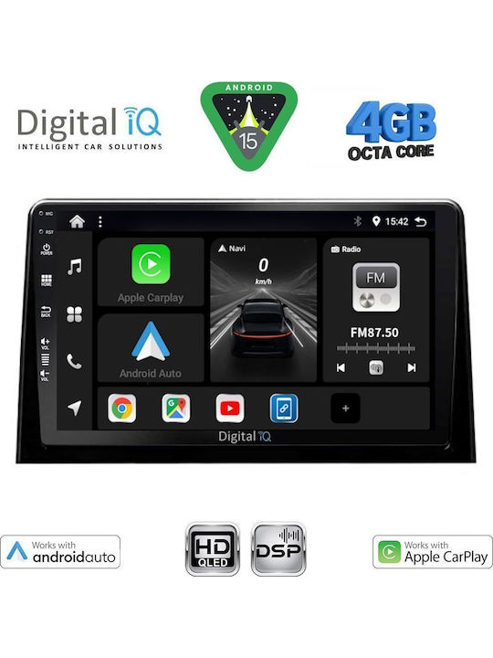 Digital IQ Car Audio System for Peugeot Partner Opel Combo Fiat Doblo Toyota Proace Citroen Berlingo 2022+ with Touch Screen 10"
