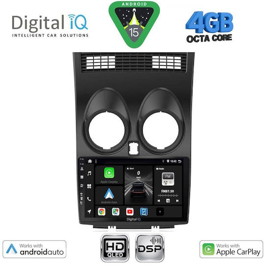 Digital IQ Ηχοσύστημα Αυτοκινήτου για Nissan Qashqai 2007-2014 (Bluetooth/USB/WiFi/GPS/Apple-Carplay/Android-Auto) με Οθόνη Αφής 9"