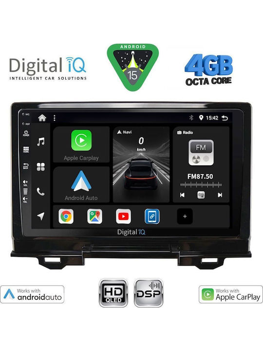 Digital IQ Автомобилна Аудио Система за Honda HR-V 2021 (Bluetooth/USB/Вграден Wi-Fi/GPS/Apple CarPlay/Android Auto) с Touch Screen 9"