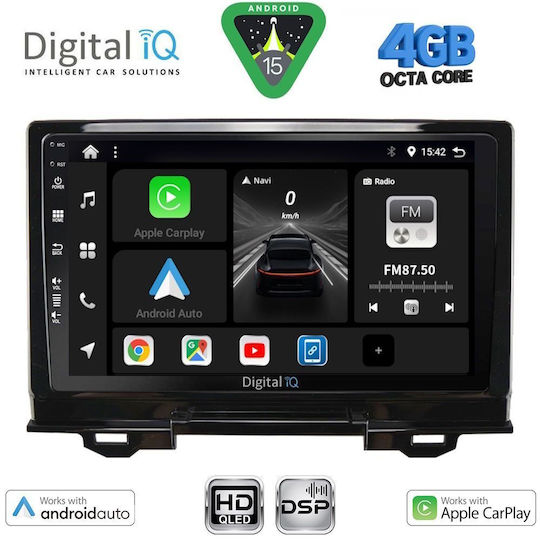 Digital IQ Car Audio System for Honda HR-V 2021 with Touch Screen 9" Digital IQ BXF 16202 CPAA Bluetooth USB Wi-Fi GPS Apple CarPlay Android Auto