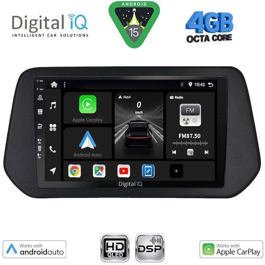 Digital IQ Car Audio System 2021 Bluetooth USB Wi-Fi GPS Apple CarPlay Android Auto with 9 Inch Touch Screen