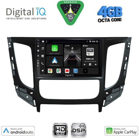 Digital IQ Car Audio System for Mitsubishi L200 2015-2019 with Clima (Bluetooth/USB/WiFi/GPS/Apple CarPlay/Android Auto) with 9" Touch Screen
