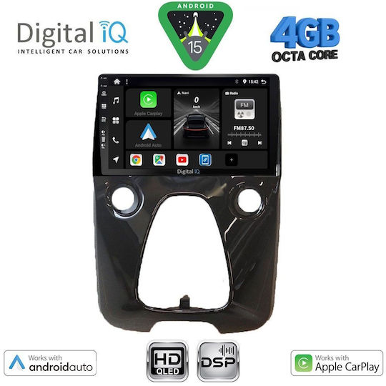 Digital IQ Ηχοσύστημα Αυτοκινήτου για Toyota Aygo 2014-2022 με A/C (Bluetooth/USB/WiFi/GPS/Apple-Carplay/Android-Auto) με Οθόνη Αφής 10"