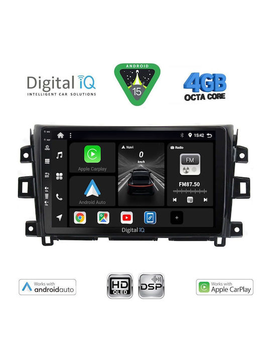 Digital IQ Car Audio System for Nissan Navara 2016 with Touch Screen 10" Bluetooth USB Wi-Fi GPS Apple CarPlay Android Auto