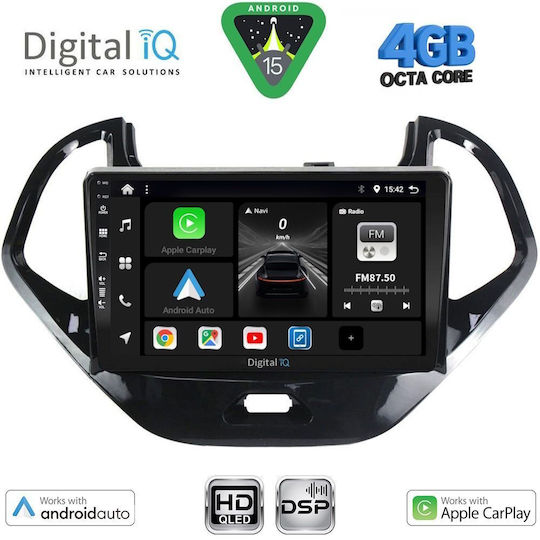 Digital IQ Car Audio System for Ford Ka 2017-2023 Bluetooth USB WiFi GPS Apple CarPlay Android Auto with 9" Touch Screen