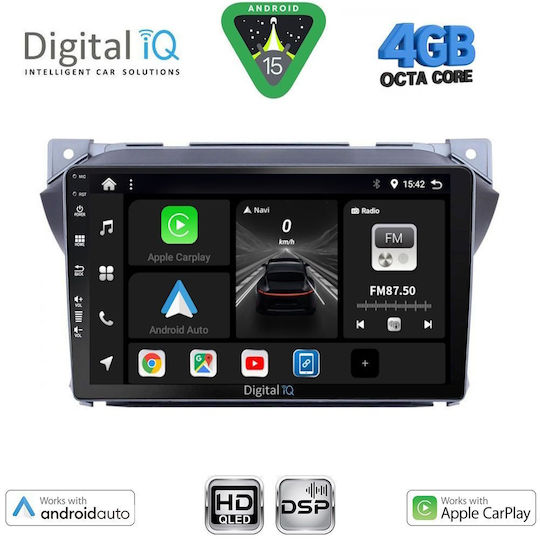 Digital IQ Car Audio System for Suzuki Alto Nissan Pixo 2009-2014 Bluetooth USB WiFi GPS Apple CarPlay Android Auto with 9" Touch Screen