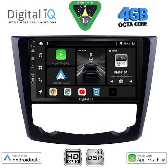 Digital IQ Ηχοσύστημα Αυτοκινήτου για Renault Kadjar 2015-2022 (Bluetooth/USB/WiFi/GPS/Apple-Carplay/Android-Auto) με Οθόνη Αφής 9"
