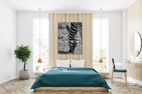 Панел Grazing Zebra В Черно И Бяло Зебра На Паша 100x150