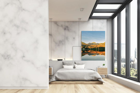 Painting Mountain Reflection In Autumn 80x120