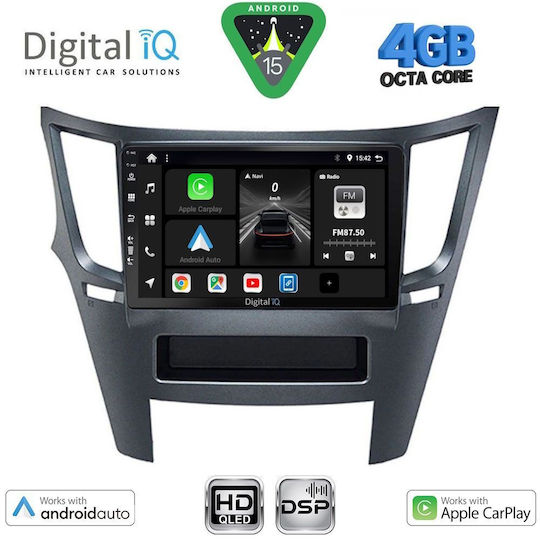 Digital IQ Car Audio System for Subaru Legacy / Outback 2009-2014 (Bluetooth/USB/WiFi/GPS/Apple CarPlay/Android Auto) with 9" Touch Screen