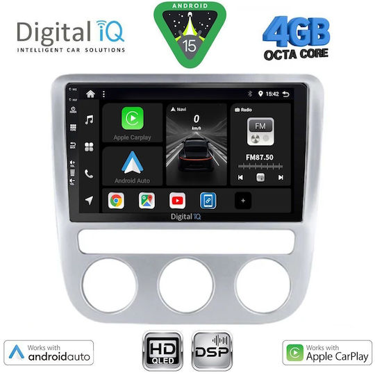 Digital IQ Car Audio System for Volkswagen Eos Scirocco 2006 with Clima Bluetooth USB WiFi GPS Apple CarPlay Android Auto with 9 Inch Touch Screen DIGITAL IQ BXF 16752 CPAA