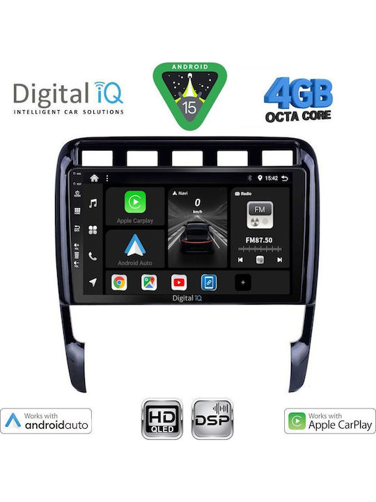Digital IQ Car Audio System for Porsche Cayenne 2002-2011 Bluetooth USB WiFi GPS Apple CarPlay Android Auto with 9" Touch Screen