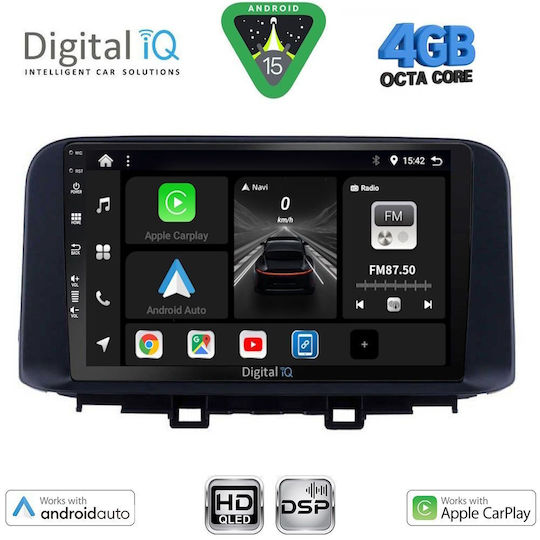 Digital IQ Ηχοσύστημα Αυτοκινήτου για Hyundai Kona 2017-2023 (Bluetooth/USB/WiFi/GPS/Apple-Carplay/Android-Auto) με Οθόνη Αφής 10"