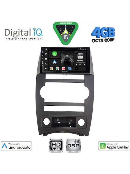 Digital IQ Auto-Audiosystem für Jeep Commander 2007-2009 mit Bluetooth USB Eingebautes Wi-Fi GPS Apple CarPlay Android Auto 9 Zoll Touchscreen