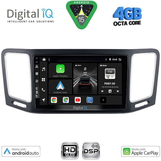 Digital IQ Car Audio System for Volkswagen Sharan 2011-2023 Bluetooth USB WiFi GPS Apple CarPlay Android Auto with 9" Touch Screen