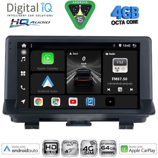 Digital IQ Car Audio System for Audi Q3 2013-2018 (Bluetooth/USB/WiFi/GPS/Apple CarPlay/Android Auto) with 9" Touch Screen