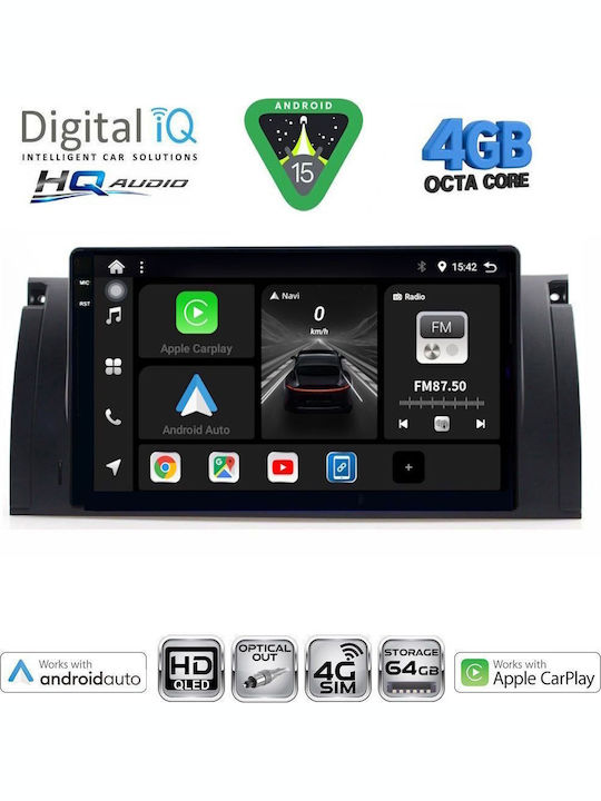 Digital IQ Car Audio System for BMW Series 5 (E39) / X5 (E53) 1997-2005 with Touch Screen 9"