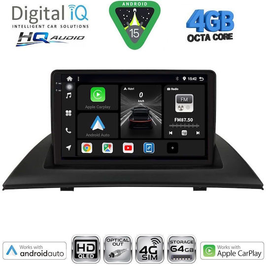 Digital IQ Car Audio System for BMW X3 (E83) 2003-2010 (Bluetooth/USB/WiFi/GPS/Apple CarPlay/Android Auto) with 9" Touch Screen