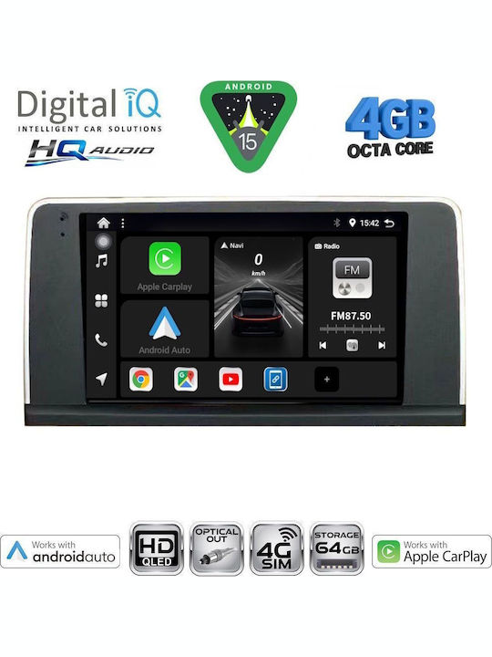 Digital IQ Car Audio System for BMW X5 (E70) / X6 (E71) 2013-2016 (Bluetooth/USB/WiFi/GPS/Apple CarPlay/Android Auto) with 9" Touch Screen