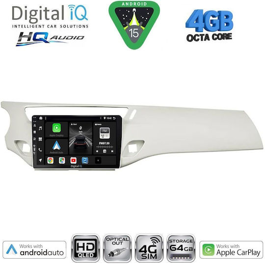 Digital IQ Car Audio System for Citroen C3 / DS3 2009-2016 (Bluetooth/USB/WiFi/GPS/Apple CarPlay/Android Auto) with 9" Touch Screen