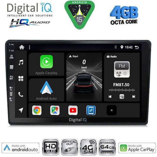 Digital IQ Ηχοσύστημα Αυτοκινήτου για Citroen C4 / DS4 2018 (Bluetooth/USB/WiFi/GPS/Apple-Carplay/Android-Auto) με Οθόνη Αφής 10"