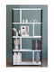 Bücherregal Weiß 143x26x78cm