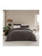 Şaheser Set Cuvertură Pat Dublu Anthracite Gri 220x240cm 3 Buc
