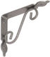 Velano Eckregalhalterung aus Metall in Grau Farbe 140x110mm