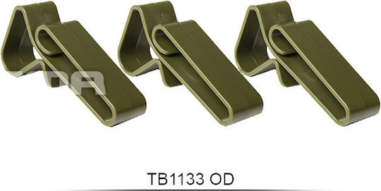 General Purpose Belt Clip Set 3 Pcs Fma Foliage Green