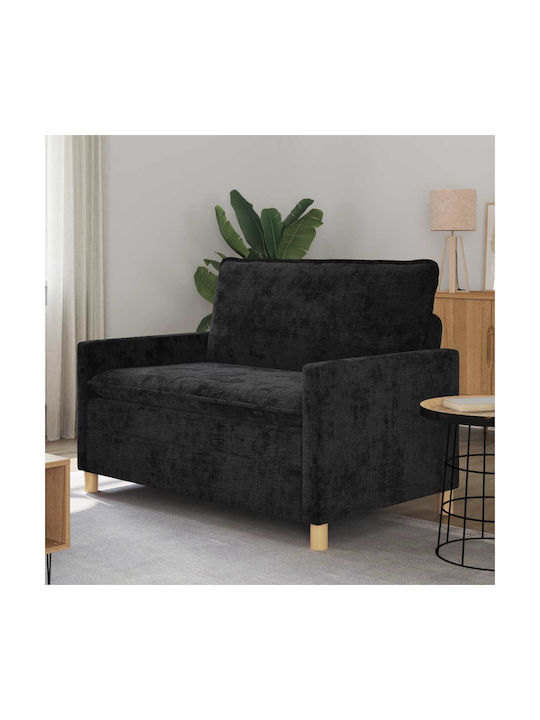 vidaXL Doppelsitzer Sofa Schwarz 126x81x87.5cm