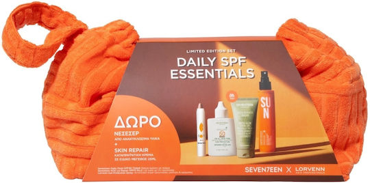 Seventeen Daily SPF Essentials Limited Edition Слънцезащитен Комплект с Несесер Оцветен 5 Броя