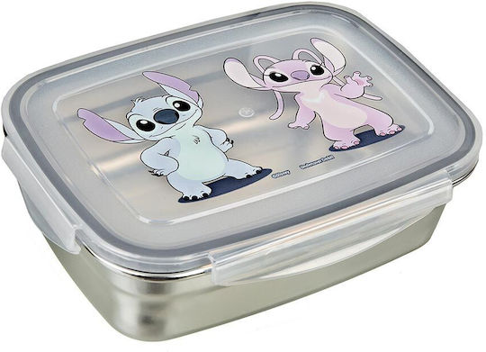 Gim Stitch Stainless Steel Kids Food Container 0.55 L Transparent