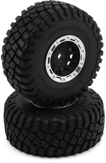 Traxxas Mini Slash Bfgoodrich Mud-terrain Km3 Προκολλημένα Ελαστικά Black Chrome 12mm Hex 2