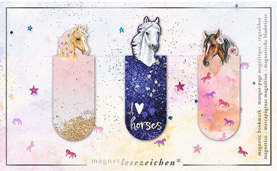 Moses Magnetic Bookmarks Lovely Horses 3 Pieces