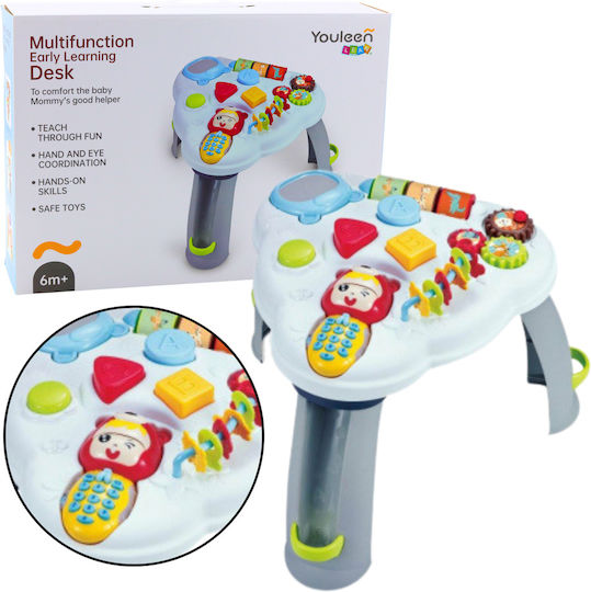 Lean Toys Τραπεζάκι Δραστηριοτήτων Interactive Educational Triangular Table με Φως και Ήχους για 6+ Μηνών