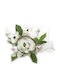 Zaros Christmas Decorative Fabric Wreath 6 Pieces White