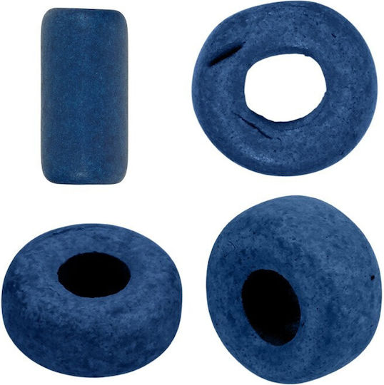 Keramik Perlen Ronde Blau 10mmx5mm Ø4mm 1Stück