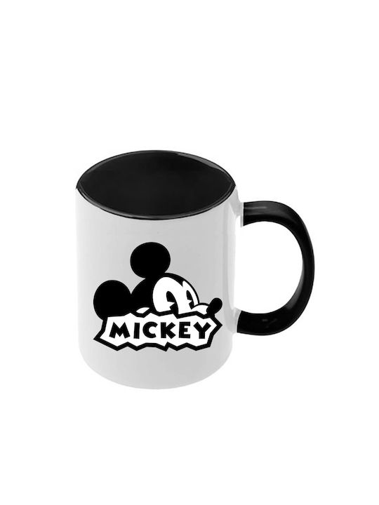 Κούπα Mickey Mouse Μαύρη Λαβή Εσωτερικό