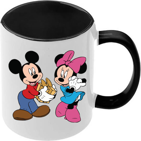 Κούπα Mickey Mouse Μαύρη Λαβή Εσωτερικό