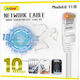 Andowl Flat U/UTP Cat.5e (Gigabit) Καλώδιο Δικτύου Ethernet 10m