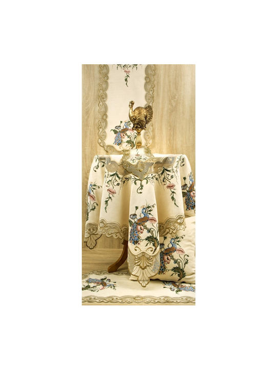 F&L F&L Ecru Tischdecke 43x180cm