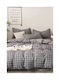 SteweHome Duvet Cover Set 200x200cm Double With 2 Pillowcases Gray