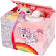 Sparbüchse Kunststoff Katze Einhorn Rosa Kinder 12x9x10cm