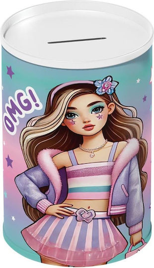 Diakakis Money Box Metallic Must Fashion Girl 10x15 587327