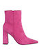 Ghete Dama Ankle Boots cu Toc Înalt Fucsia