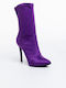 Ghete Dama Ankle Cu Toc Înalt Violet