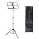 Stand Muzical Pliabil Cleme Suport Geantă Transport 50 X 30 X 150 Cm Oțel Negru