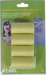 Kerbl Biodegradable Dog Excrement Bags 4x20 80 Units
